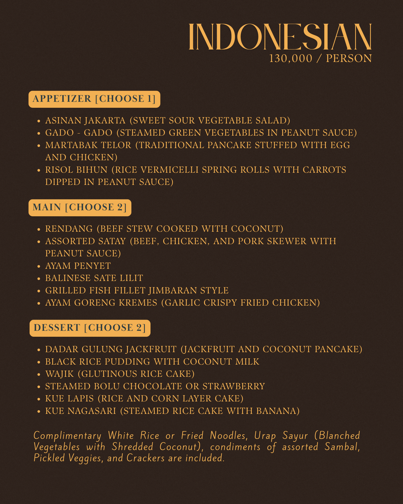 Catering - Buffet