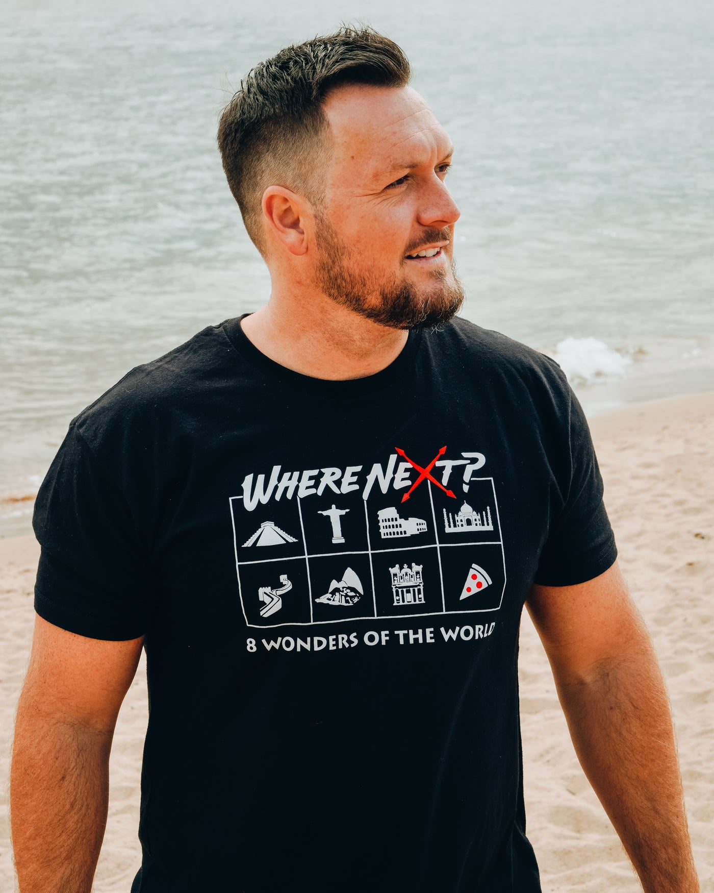 8 Wonders of the World Tee- Black