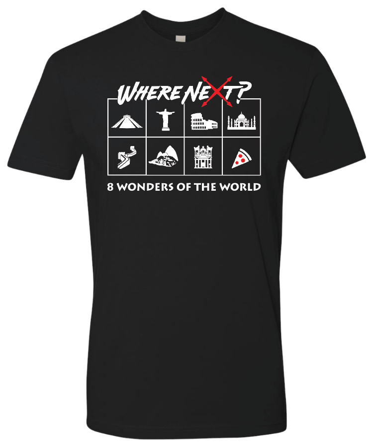 8 Wonders of the World Tee- Black
